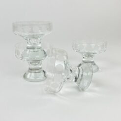 Ingrid Glashütte taškuotos stiklo taurelės 70 ml 4 vnt. kompl. 7x7x6,5 cm