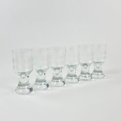 Ingrid Glashütte taškuotos stiklo taurelės 60 ml 6 vnt. kompl. 4x4x9 cm