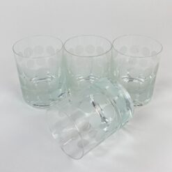 Ingrid Glashütte taškuotos stiklinės 220 ml 4 vnt. komplektas 7x7x9,5 cm