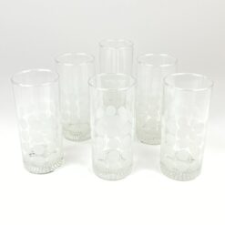 Ingrid Glashütte taškuotos stiklinės 260 ml 6 vnt. komplektas 6x6x13,5 cm