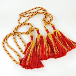 Dekoratyvinių užuolaidų virvių su kutais 2 vnt. komplektas 12x23x87 cm