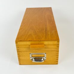 Vintažinė medinė archyvavimo dėžė 44x18x13,5 cm