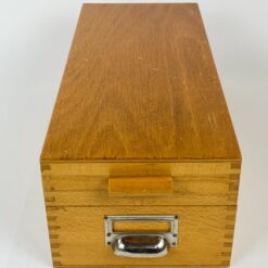 Vintažinė medinė archyvavimo dėžė 44x18x13,5 cm