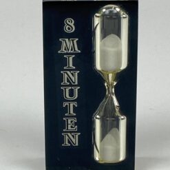 Vintažinis plastikinis 8 min smėlio laikrodis “8 minuten” 2,2×4,2×8 cm