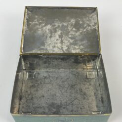 Vintažinė skardinė dėžutė su žirgų ir erelių atvaizdais 12,5x16x5,5 cm