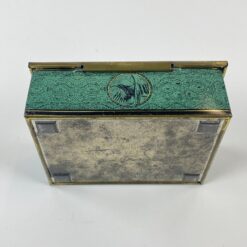 Vintažinė skardinė dėžutė su žirgų ir erelių atvaizdais 12,5x16x5,5 cm