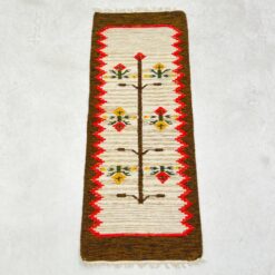 Vilnonis plonas rankų darbo kilimėlis 100x39x0,1 cm