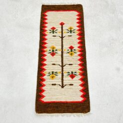 Vilnonis plonas rankų darbo kilimėlis 100x39x0,1 cm