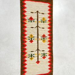 Vilnonis plonas rankų darbo kilimėlis 100x39x0,1 cm