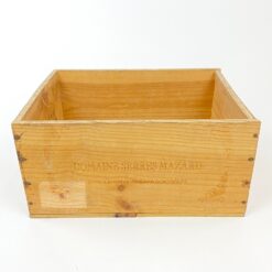 Pušies medžio vyno dėžė “Domaine Serres Mazard” 26×34,5×17 cm