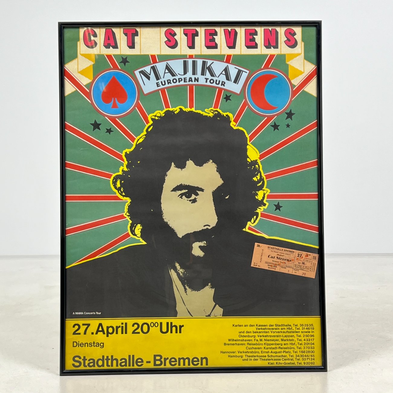 HN1271-plakatai-0 Cat Stevens Majikat European Tour plakatas rėme su stiklu 2×61,5×82 cm