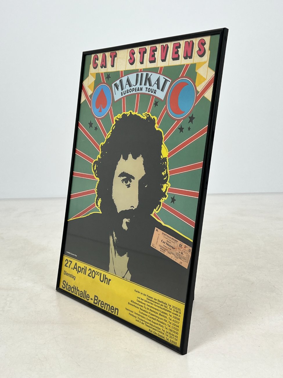 HN1271-plakatai-4 Cat Stevens Majikat European Tour plakatas rėme su stiklu 2×61,5×82 cm