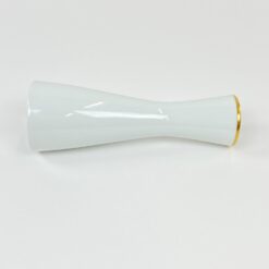 Porcelianinė “Rosenthal” balta vaza su aukso spalvos apvadu 8x8x22,5 cm