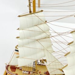 Schulschiff Deutschland 1927 laivo modeliukas 1:400 su stikliniu gaubtu 8,5×25,5×16 cm