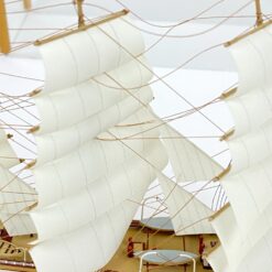 Schulschiff Deutschland 1927 laivo modeliukas 1:400 su stikliniu gaubtu 8,5×25,5×16 cm