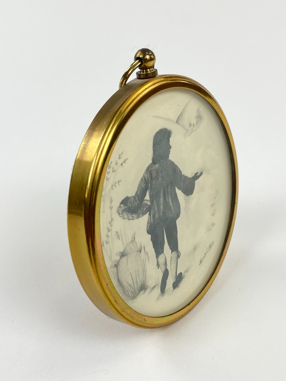 HN1287-grafika-ir-printai-3 Marcelle D. Shears mini printas “Spring” žalvario rėmelyje 1×7,5×9,5 cm