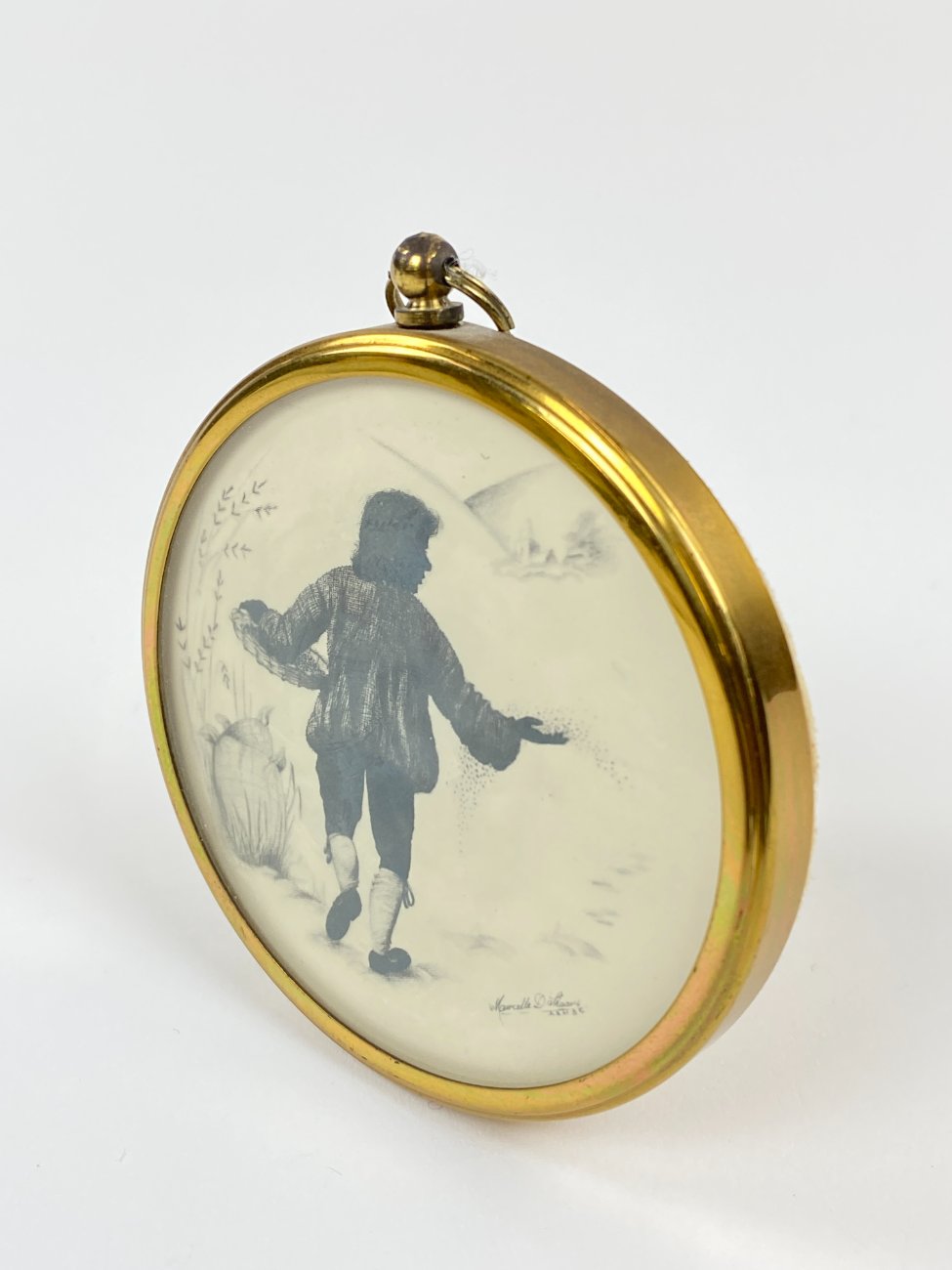 HN1287-grafika-ir-printai-4 Marcelle D. Shears mini printas “Spring” žalvario rėmelyje 1×7,5×9,5 cm