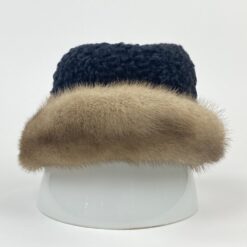 Karakulio ir lapės kailio skrybėlaitė (54 cm) 24x27x16 cm