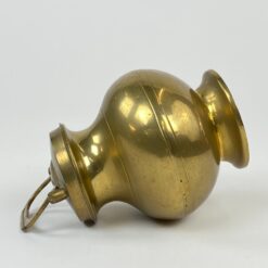 Metalinis, žalvariu dengtas puodas su dangčiu “Gangajali” 10x10x13 cm