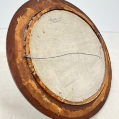 Ovalus gėlių puokštės natiurmortas riešutmedžio rėme 6,5x71x61 cm