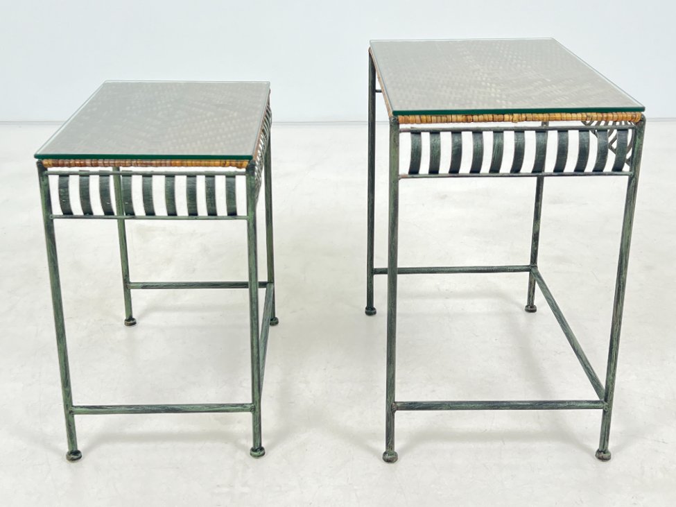 HN1349-stalai-4 Metaliniai lizdiniai staliukai 2 vnt. komplektas 33x53x52,5 cm