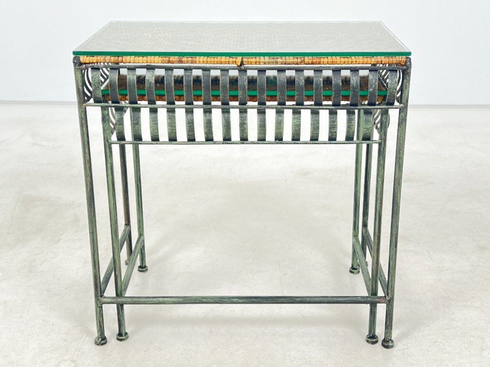 HN1349-stalai-8 Metaliniai lizdiniai staliukai 2 vnt. komplektas 33x53x52,5 cm