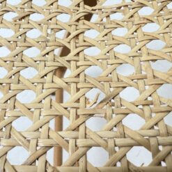 Medinė sulankstoma kėdė su ratano atlošu ir sėdimąja 50x44x82 cm, 46 cm