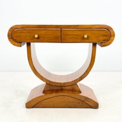 Art Deco stiliaus dviejų stalčių riešutmedžio konsolė 43x107x88,5 cm