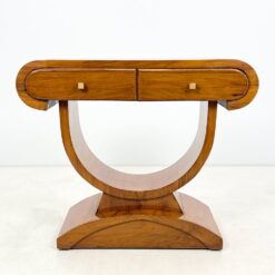 Art Deco stiliaus dviejų stalčių riešutmedžio konsolė 43x107x88,5 cm