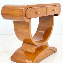 Art Deco stiliaus dviejų stalčių riešutmedžio konsolė 43x107x88,5 cm