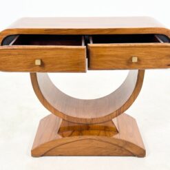 Art Deco stiliaus dviejų stalčių riešutmedžio konsolė 43x107x88,5 cm