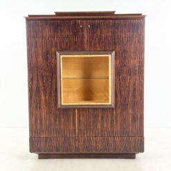 Mid Century komoda cu centrine įstiklinta dalimi 34x123,5x154,5 cm