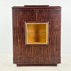 Mid Century komoda cu centrine įstiklinta dalimi 34×123,5×154,5 cm