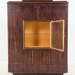 Mid Century komoda cu centrine įstiklinta dalimi 34×123,5×154,5 cm