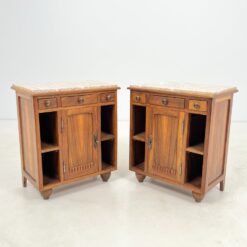 Art Deco spintelės akmeniniais stalviršiais 2 vnt. komplektas 38x60x70 cm