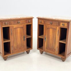 Art Deco spintelės akmeniniais stalviršiais 2 vnt. komplektas 38x60x70 cm