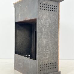 Art Nouveau stiliaus židinio apdaila iš marmuro ir metalo 51x93x125 cm