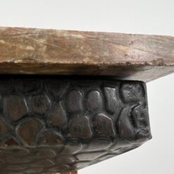 Art Nouveau stiliaus židinio apdaila iš marmuro ir metalo 51x93x125 cm