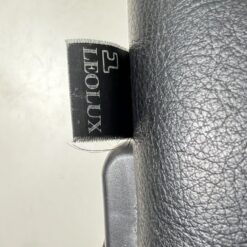 Vintažinis Leolux Echnaton odinis fotelis su pakoju 100x101x91 cm, 43 cm