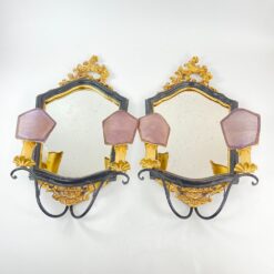 Sieninis šviestuvas – veidrodis 2 vnt. Komplektas 14x34x70 cm