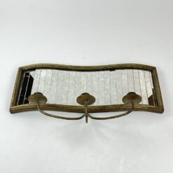 Sieninės trijų šakų žvakidės su veidrodžiais 2 vnt. komplektas 13x52x27 cm