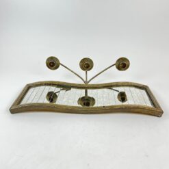 Sieninės trijų šakų žvakidės su veidrodžiais 2 vnt. komplektas 13x52x27 cm