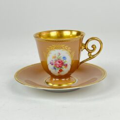 Porcelianiniai Tirschenreuth puodelis 80 ml ir lėkštutė 2 vnt. komplektas