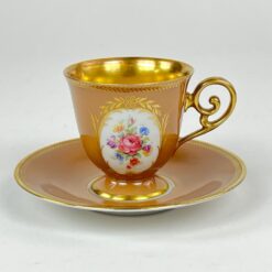 Porcelianiniai Tirschenreuth puodelis 80 ml ir lėkštutė 2 vnt. komplektas