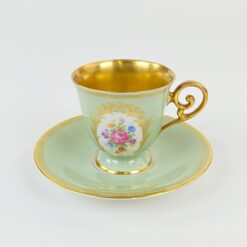 Porcelianiniai Tirschenreuth puodelis 80 ml ir lėkštutė 2 vnt. komplektas