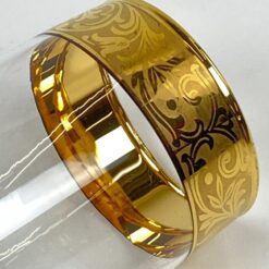 Stiklinė šampano taurė aukso spalvos kraštinėmis 170 ml 5,5×5,5×17 cm