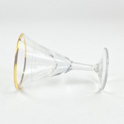 Stiklinės taurelės su aukso spalvos apvadu 2 vnt. kompl. po 80 ml 7,5×7,5×11 cm