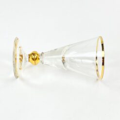 Stiklinė taurelė su aukso spalvos apvadais 30 ml 5x5x9,5 cm