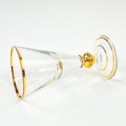 Stiklinė taurelė su aukso spalvos apvadais 30 ml 5x5x9,5 cm