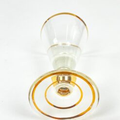 Stiklinė taurelė su aukso spalvos apvadais 30 ml 5x5x9,5 cm